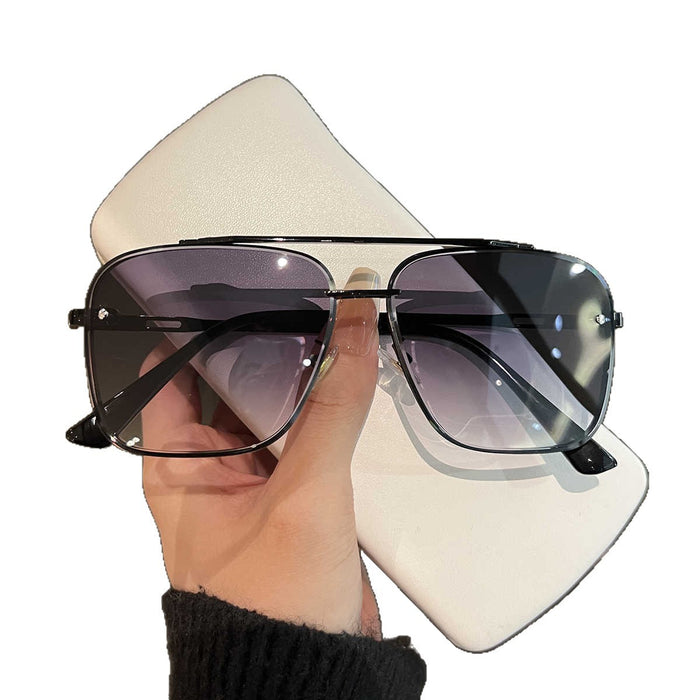 Wholesale Transparent Blue Sunglasses Men's Double Beam Driving Sunglasses Travel Uv Protection