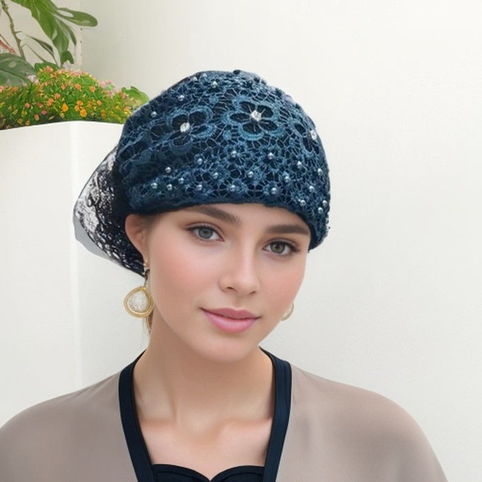 Wholesale Polyester Fiber Beaded Cap JDC-FH-ZhuangCY001