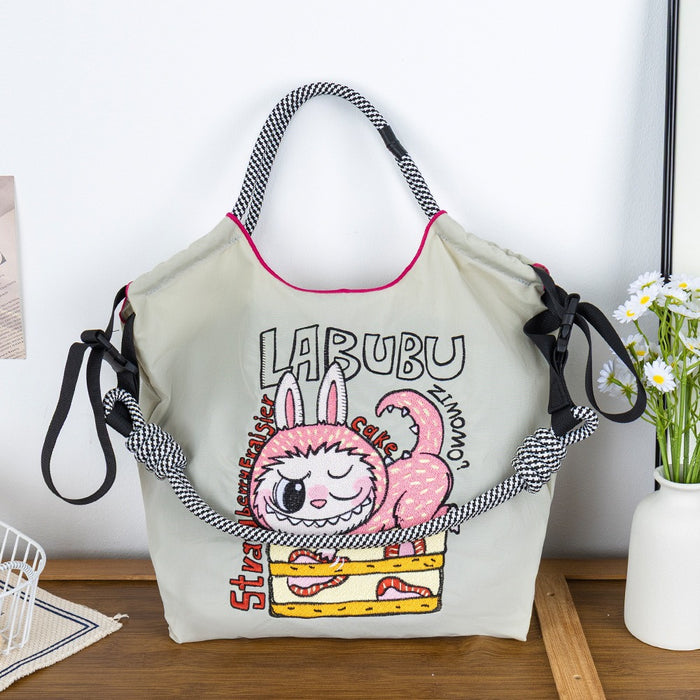 Wholesale Embroidered canvas crossbody bag zipper shoulder bag women' s fashionable handbag