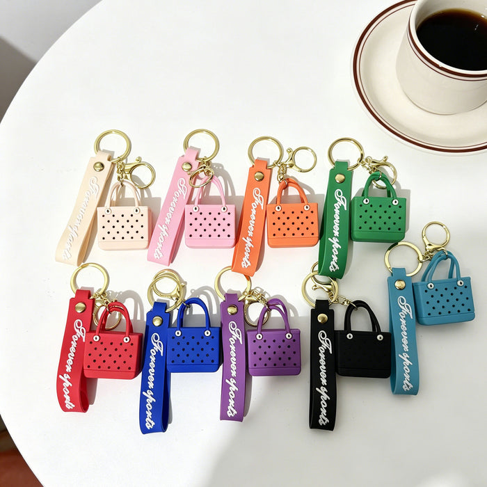 Wholesale Beach Bag Keychain Silicone PVC Fashion Accessory for BJD Doll Gift