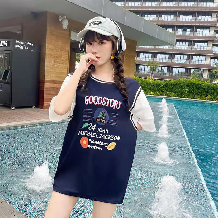 Wholesale Swimwear Women's Split Sports Three-Piece Casual Swimwear Slim-Fit Slimming Body-Covering Belly-Covering Hot Springs