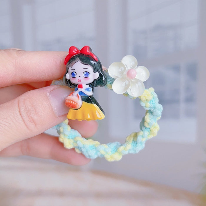 Wholesale 5 pcs Glossy Cute Cartoon Series Hair Scrunchies