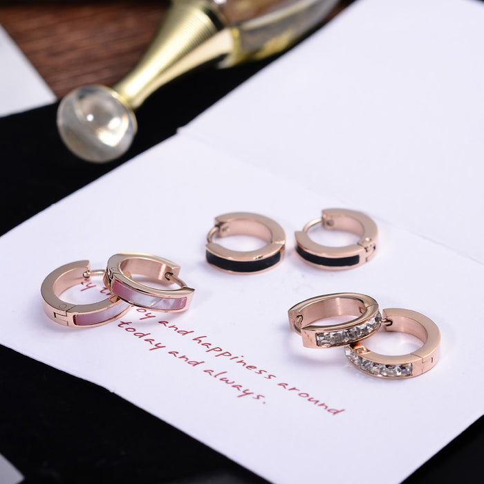 Wholesale Stainless steel earrings with fashionable and creative ear buckles and titanium steel earrings