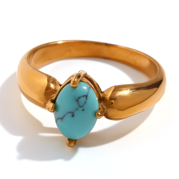 Wholesale Personalized Oil-Drip Ring Stainless Steel Plated with Gold Peach Heart Flower