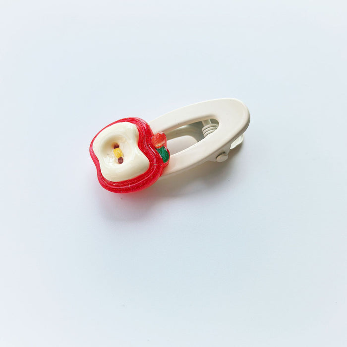 Wholesale Fruit side clip cute children's hair clip dopamine oval clip sweet wind hairpin