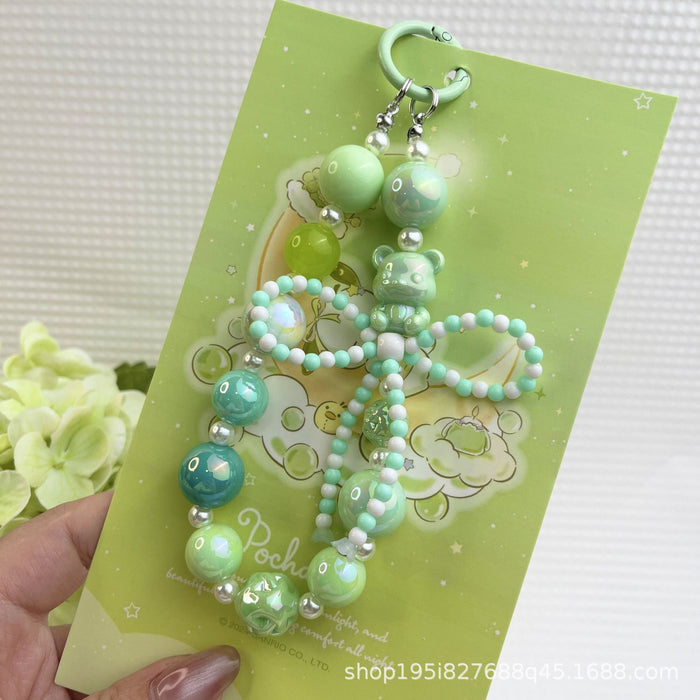 Wholesale Creative Cartoon Hand-painted Beads Mobile Phone Hanging Chain Bag Decorative Pendant DIY Accessories for Girlfriends