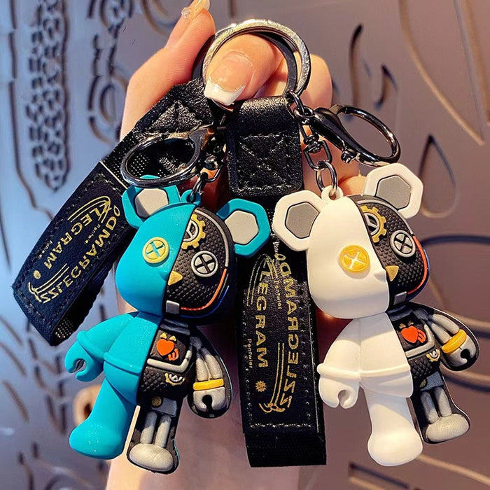 Wholesale Silicone Creative Semi-Anatomy Mechanical Bear Keychain