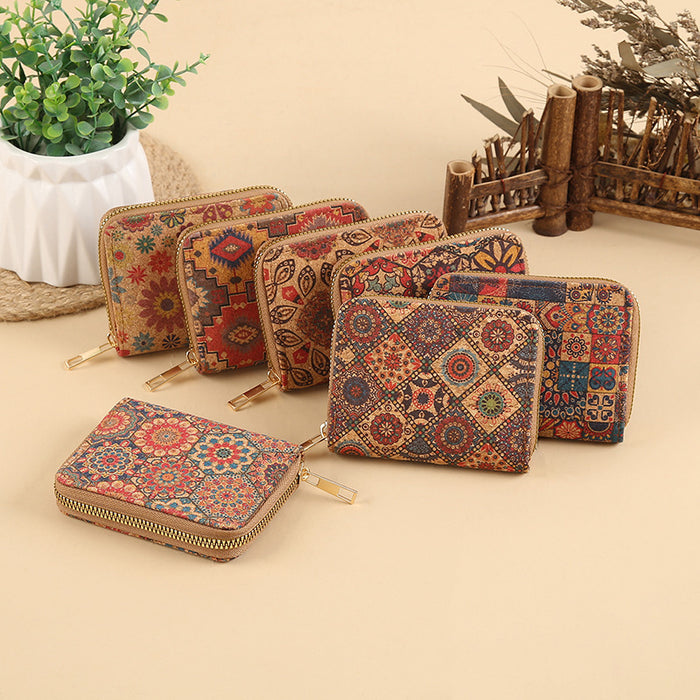 Wholesale Multi-Layer PU Short Wallet with Geometric Pattern Fashionable Card Holder MOQ≥3