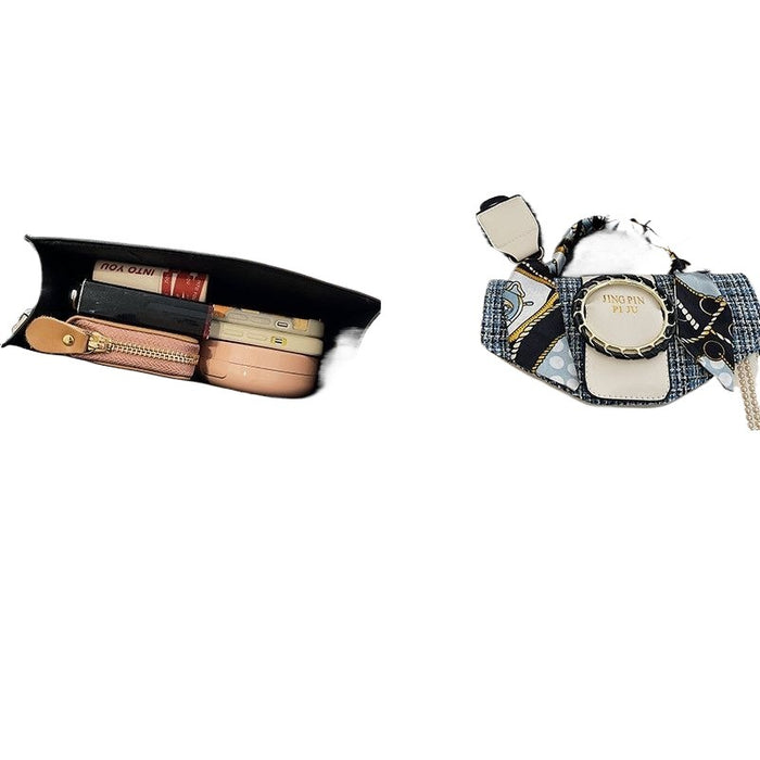 Wholesale Retro texture new fashionable hand-held shoulder bag, broadband crossbody western-style small square bag