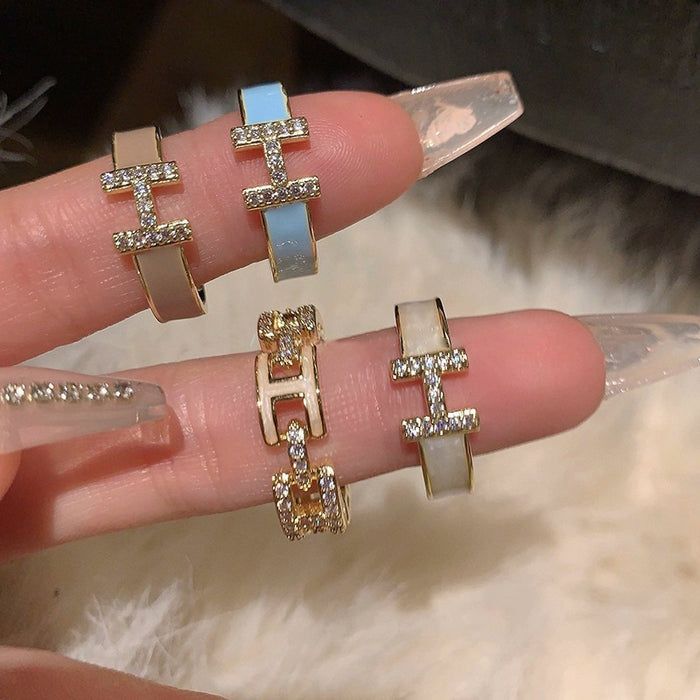 Wholesale Light luxury ring, high-end feel, open index finger ring, unique and niche ring