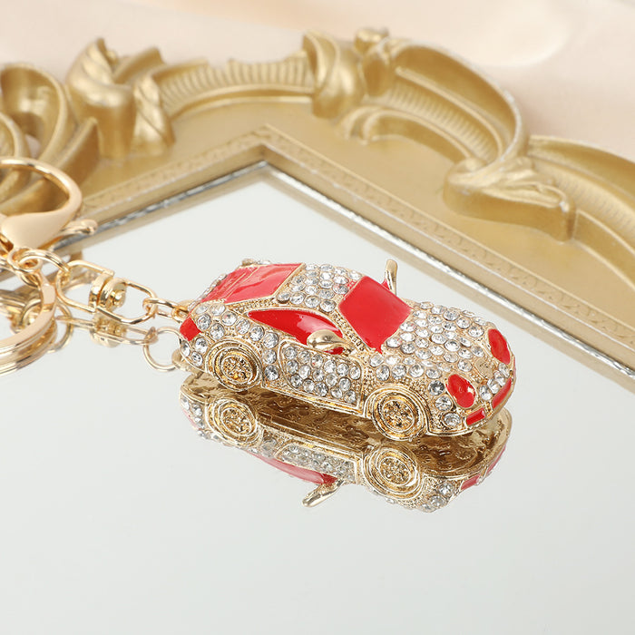 Wholesale diamond car model key chain pendant  zinc alloy men and women couple temperament bag pendant