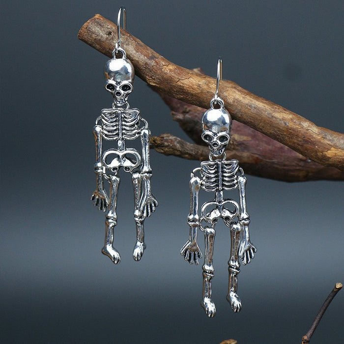 Wholesale  Series Earrings with Exaggerated Dark Style Design Ghost Skull Skeleton Earrings