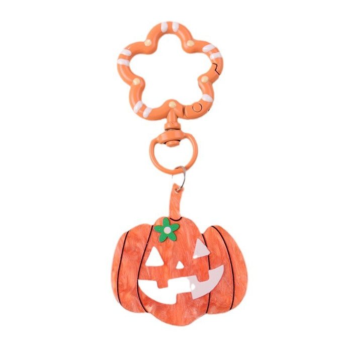 Wholesale  Series Pumpkin Skull Acrylic Keychain Color Ghost Hanging Ornaments
