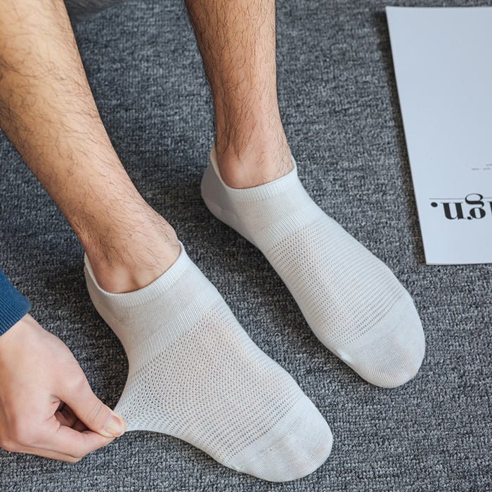 Wholesale New Socks Ship Socks Solid Color Sports Sweat Absorbing Breathable Invisible Cotton Socks