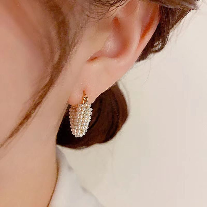 Wholesale Personalized Xiaomi Bead Love Ear Buckle Light Luxury Luxury Luxury Fashion Niche Design Earrings