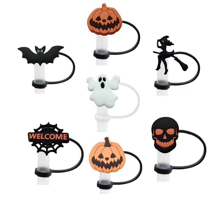 Wholesale 10pcs  doll straw cap straw dust cap dust cover personalized drink straw cover cross-border