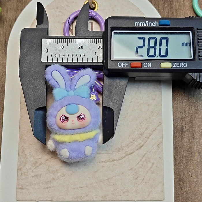 Wholesale Cute flocked doll accessories  cartoon-style keychains