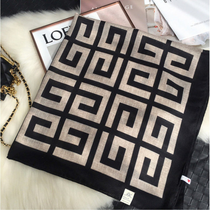 Wholesale Autumn and Winter Plaid Letter Scarf JDC-SF-Xuanx004