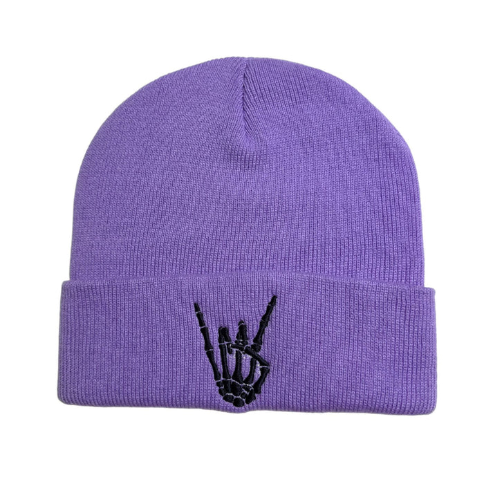 Wholesale  knitted hat skull finger embroidery knitted hat winter warm hat