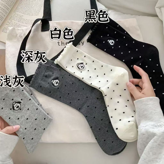 Wholesale Socks, tube socks, cartoon cute lace, polka dot pile socks