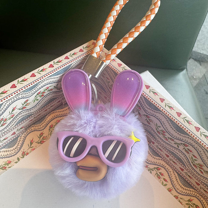 Wholesale Cute Plush Car Keychain,  Fur Ball,   Exquisite Backpack Pendant,  Trendy Key Ring