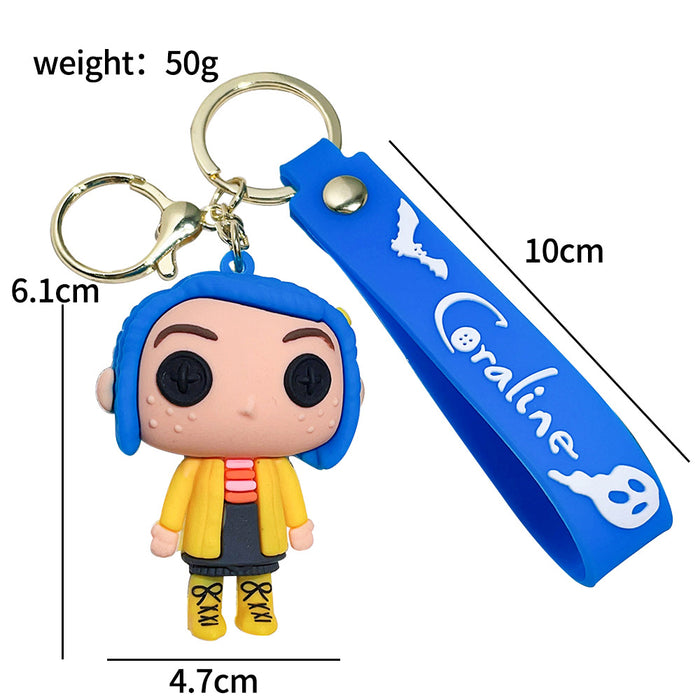 Wholesale Cartoon Doll PVC Keychain JDC-KC-Qiwei004