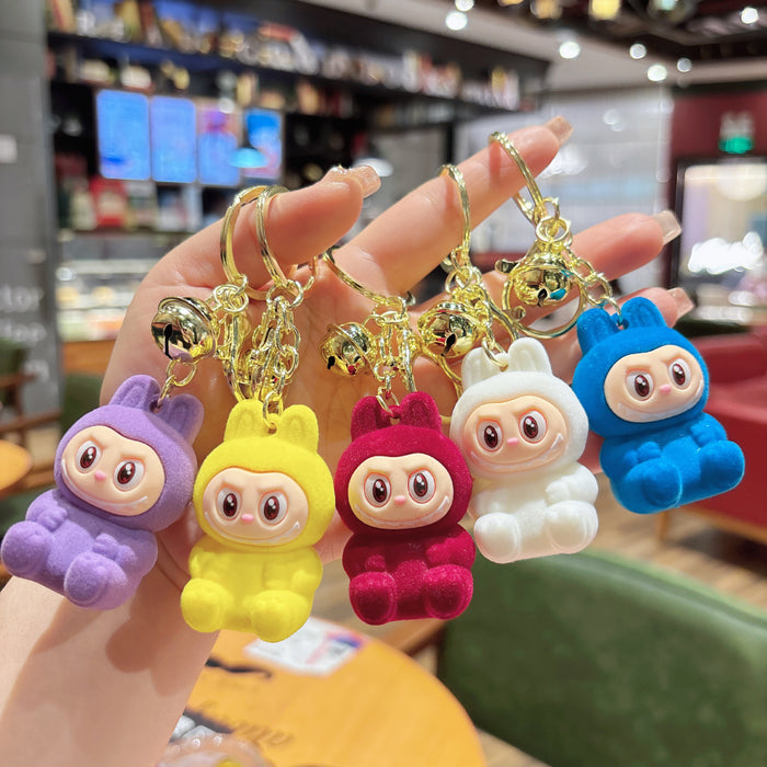 Wholesale Cute Plush Sheep Keychain Bag Small Pendant Plush Cute Grain Car Hanging Decoration Grab Machine Small Accessories