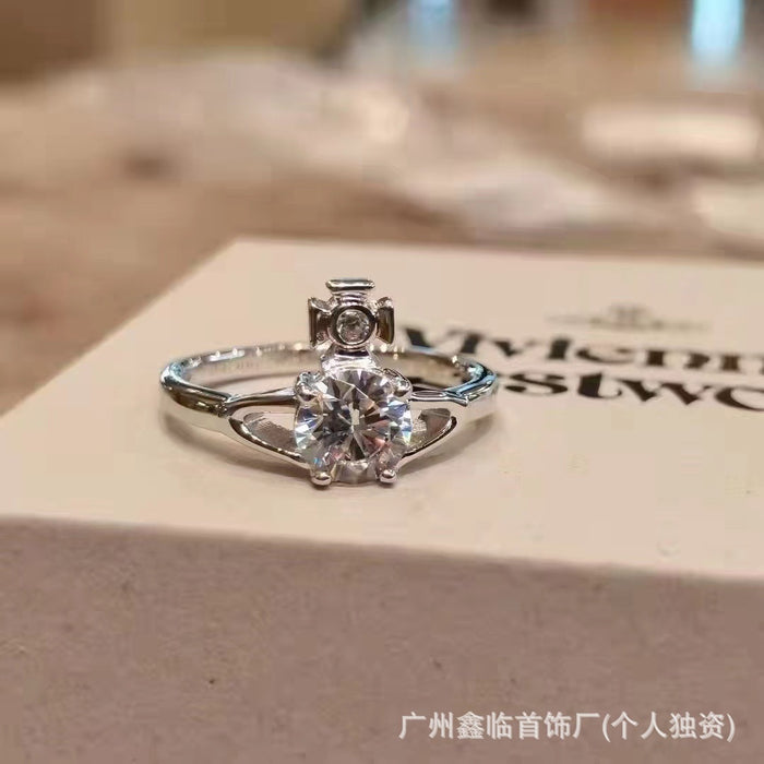 Wholesale Zircon ring, women's classic diamond studded diamond ring