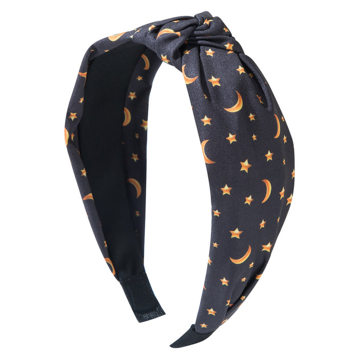 Wholesale Fabric knotted star and moon print headband