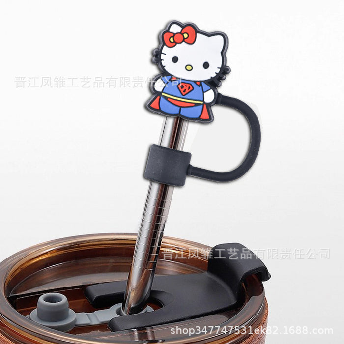 Wholesale 20pcs Food grade stainless steel glass drinking tube cover dust plug cover