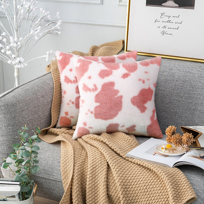 Wholesale cow pattern plush  animal pattern pillowcase