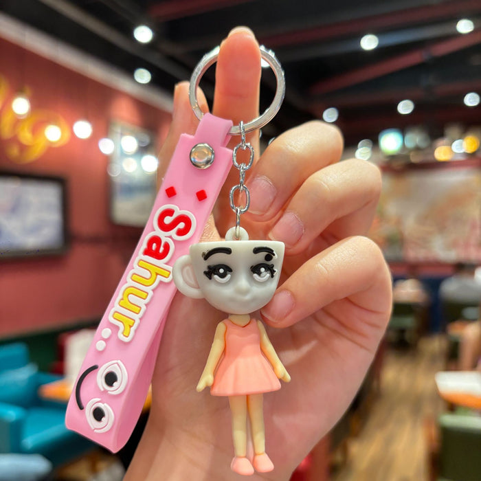 Wholesale Doll keychain pendant cartoon funny series keychain car keychain bag accessories