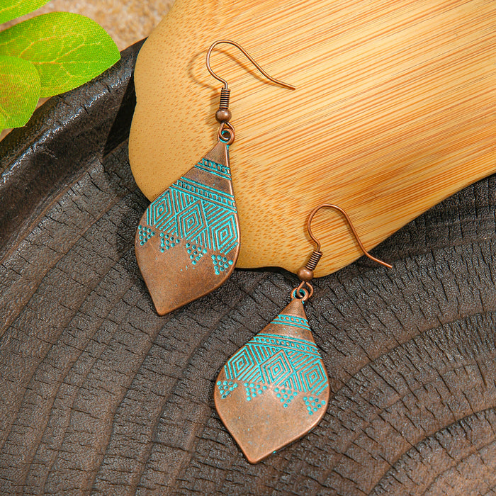 Wholesale Vintage Ethnic Geometric Earrings Fashion Jewelry Accessory MOQ≥2