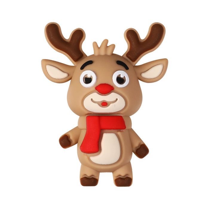 Wholesale Silicone beads  three-dimensional beaded holiday decorations Christmas tree silicone beads