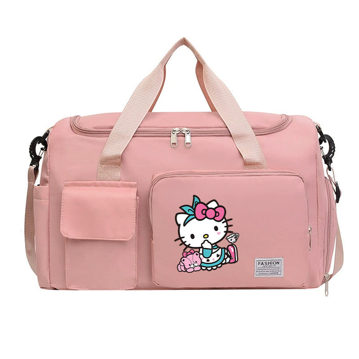 Wholesale  Cartoon Printed Fitness Bag with Shoe Storage Large Capacity Duffel Bag