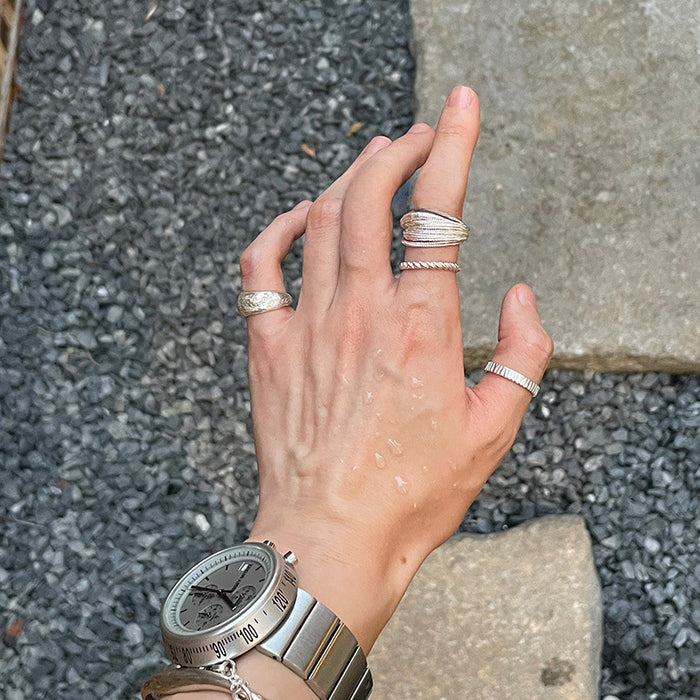 Wholesale Pure silver handmade collection, niche design, high-end feel, versatile fashion ring