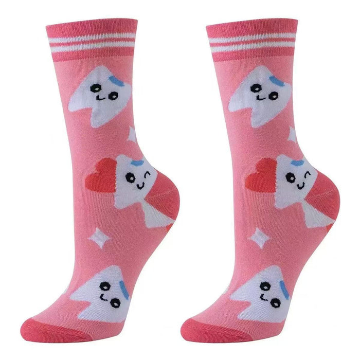 Wholesale Cartoon Teeth Pattern Socks