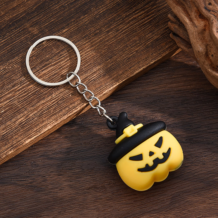 Wholesale  keychain trick-or-treating ghost pumpkin keychain  pendant chain skull ghost key chain