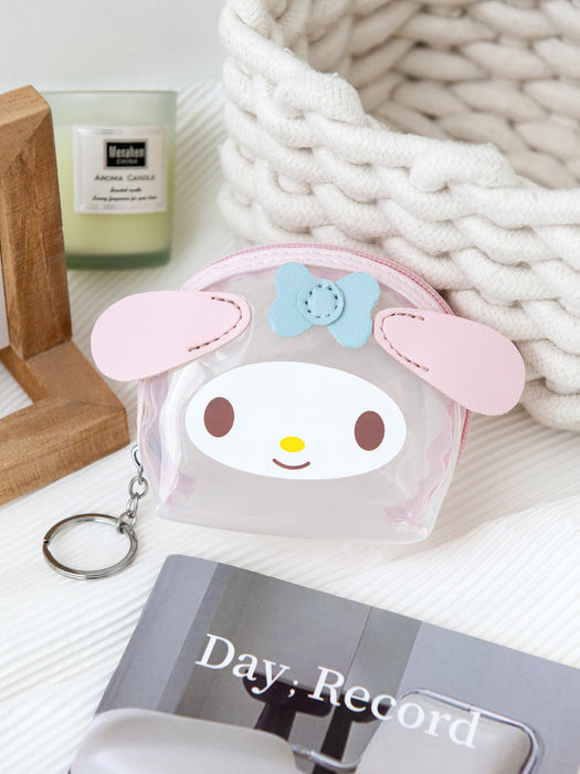 Wholesale Casual Transparent Jelly Anime Cartoon Coin Purse Earphone Storage Pouch