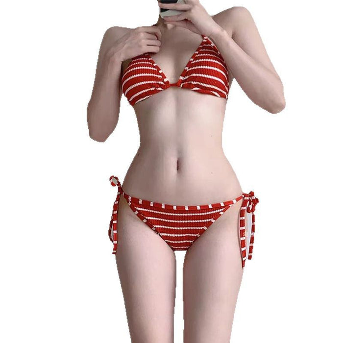 Wholesale Bikini minimalist striped neck strapless sexy minimalist swimsuit