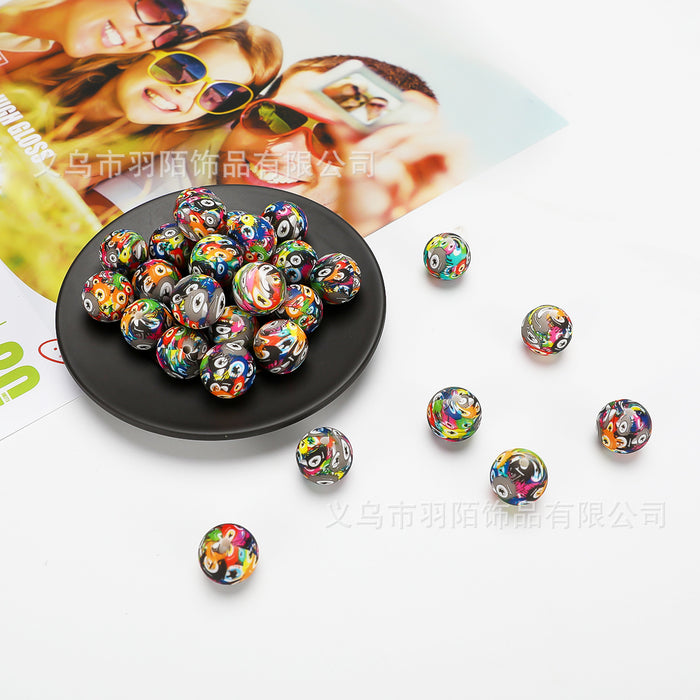 Wholesale 10PCS Water Transfer Silicone Accessories Beads JDC-BDS-HongZhou026