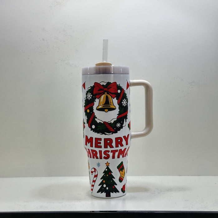 Wholesale 304 Stainless Steel Glow in the Dark 40oz Insulated Tumbler with Handle MOQ≥2