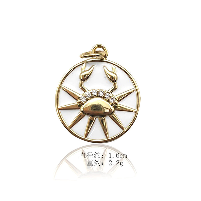 Wholesale Retro Niche Non Fading High-end Animal Totem Oil Drop Pendant JDC-PT-YJ005