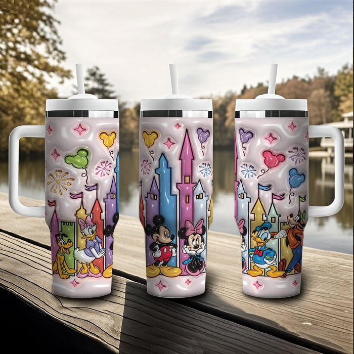 Wholesale Tumbler Cute Cartoon Pattern 40OZ Stainless Steel Car Ice Bullies Cup