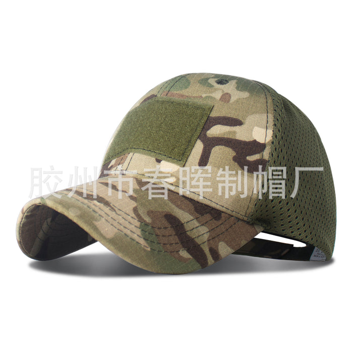 Wholesale New camouflage baseball cap, military fan sun hat, grid duckbill cap, python patterned military training cap