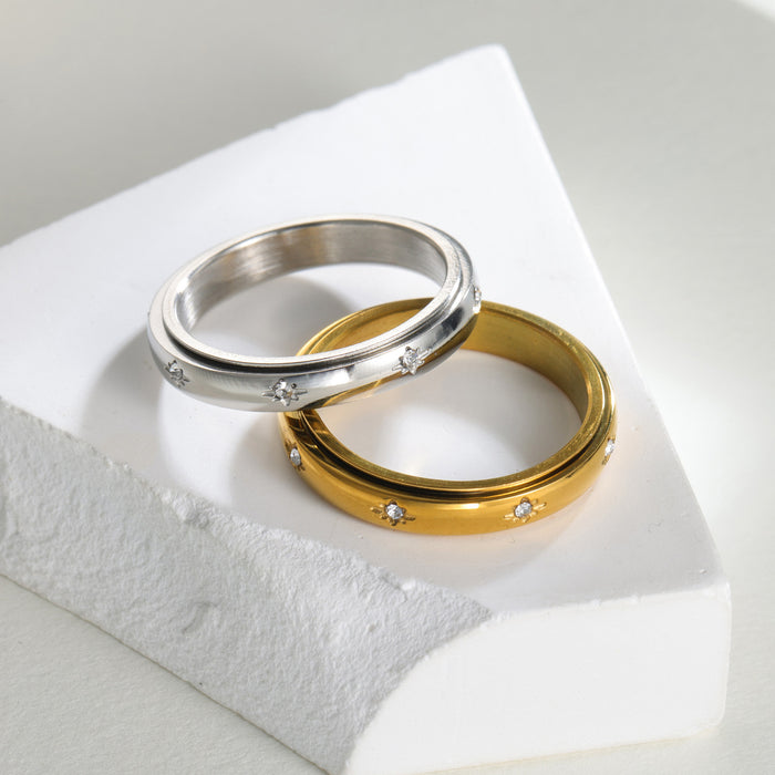 Wholesale Titanium Steel Minimalist Rotating Jewelry Accessory