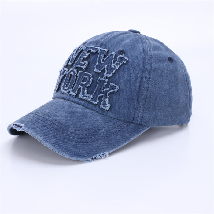 Wholesale Retro soft top duckbill hat, fashionable street photography, trendy sun hat, embroidered letter baseball hat for men and women