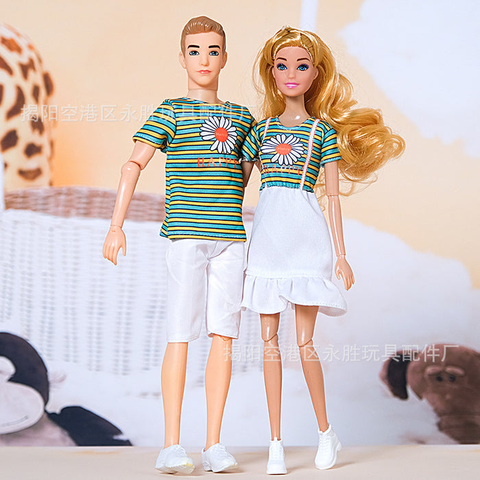 Wholesale suitable for 30CM a family of four dolls leisure family suit fashion couple bag shoes