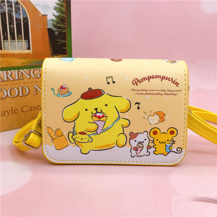 Wholesale PU Cartoon Printing Small Magnetic Buckle Adjustable Shoulder Strap Messenger Bag JDC-SD-YaLL001