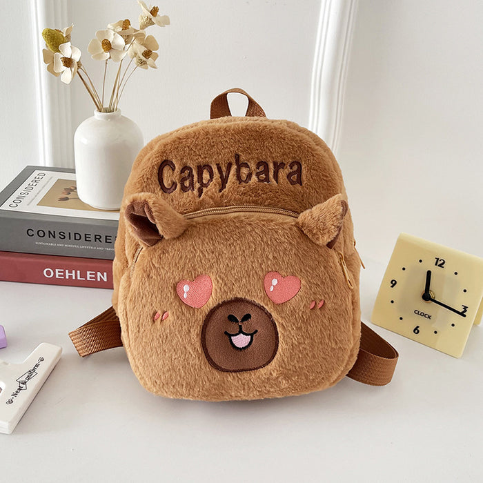 Wholesale Cute cartoon plush backpack bags